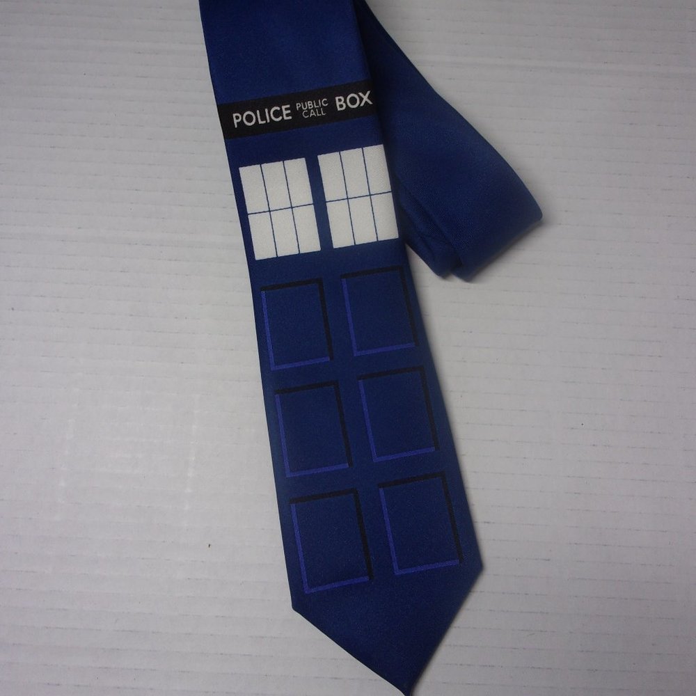 Doctor Who BBC Police Public Call Box Necktie